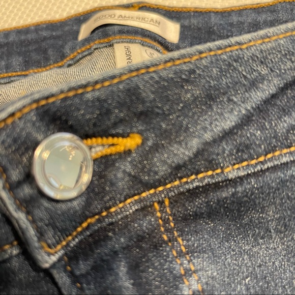 Good American Women’s Good Straight High Rise Stripe 24 Blue - Picture 9 of 14